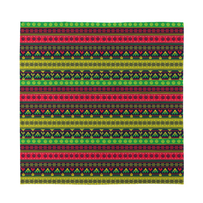 Native Indian Tribal Pattern Print Silk Bandana
