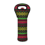 Native Indian Tribal Pattern Print Single Neoprene Wine Tote