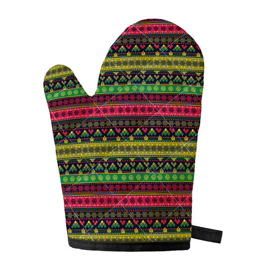 Native Indian Tribal Pattern Print Single Oven Mitt