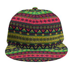 Native Indian Tribal Pattern Print Snapback Cap