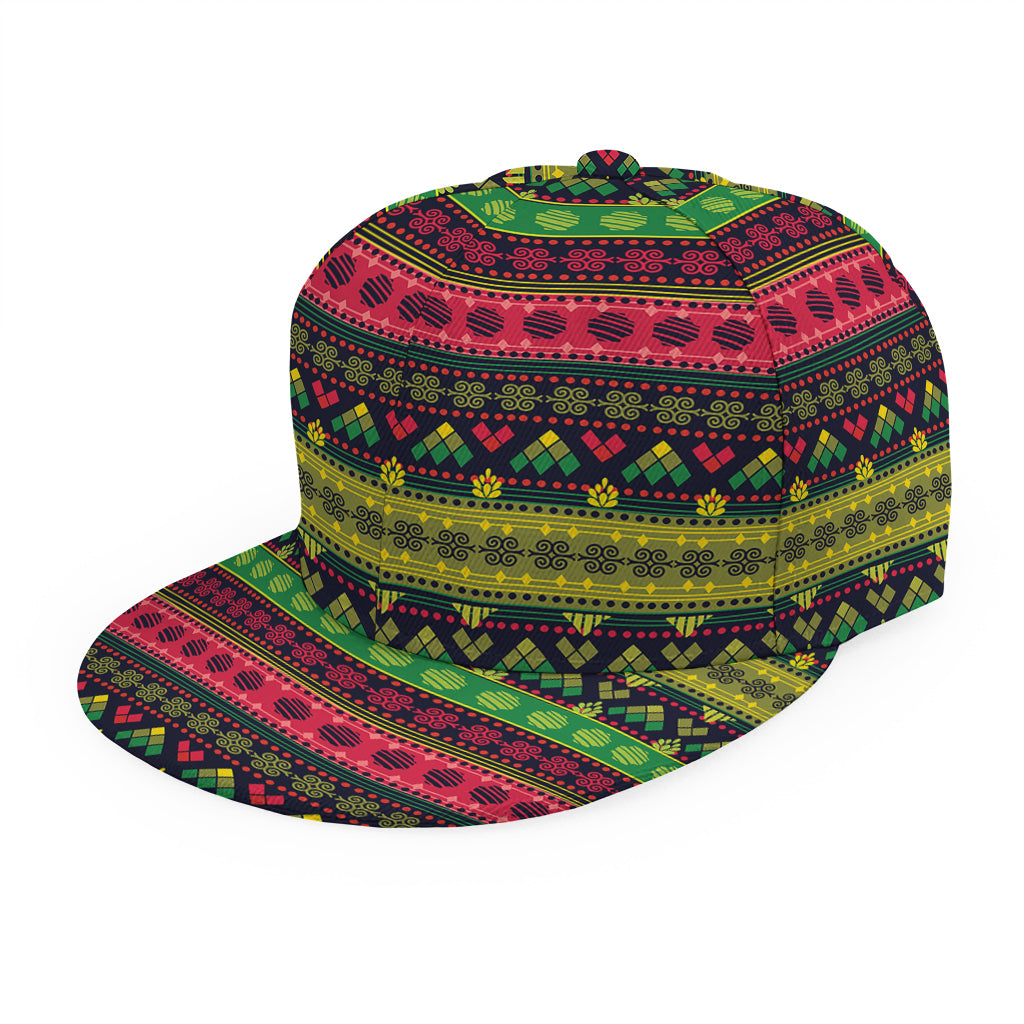 Native Indian Tribal Pattern Print Snapback Cap