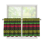 Native Indian Tribal Pattern Print Tier Curtains