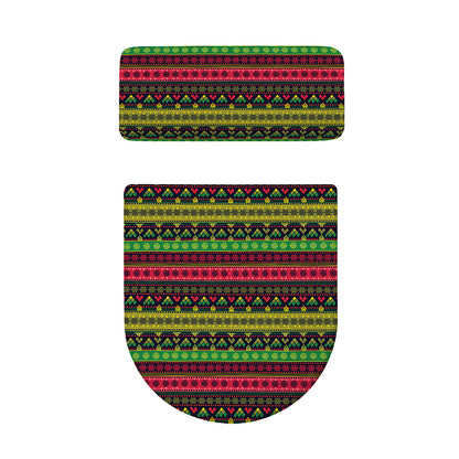 Native Indian Tribal Pattern Print Toilet Lid And Tank Cover Set