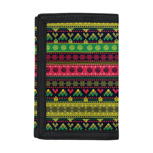 Native Indian Tribal Pattern Print Trifold Wallet