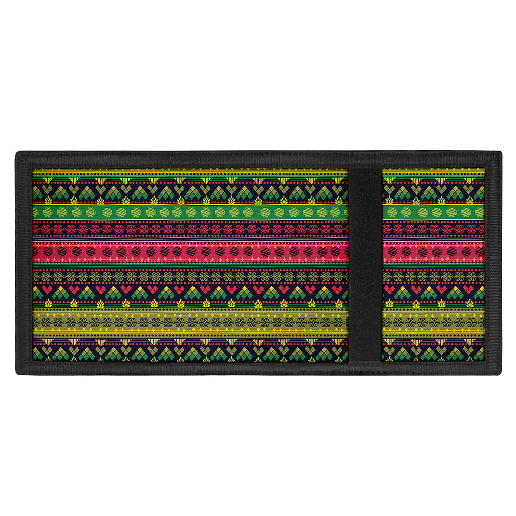 Native Indian Tribal Pattern Print Trifold Wallet