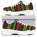Native Indian Tribal Pattern Print White Chunky Shoes