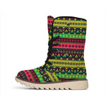 Native Indian Tribal Pattern Print Winter Boots