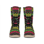 Native Indian Tribal Pattern Print Winter Boots