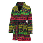 Native Indian Tribal Pattern Print Women's Bathrobe