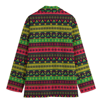 Native Indian Tribal Pattern Print Women's Blazer