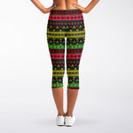 Native Indian Tribal Pattern Print Women's Capri Leggings