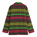 Native Indian Tribal Pattern Print Women's Cotton Blazer