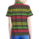 Native Indian Tribal Pattern Print Women's Polo Shirt