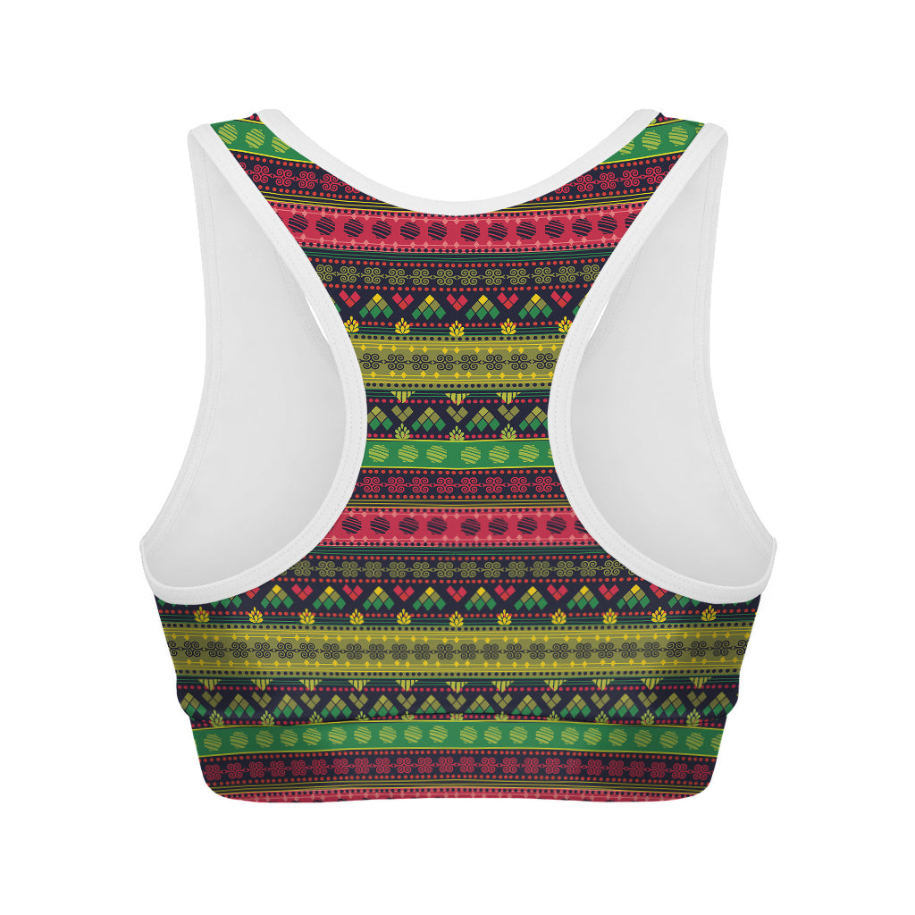 Native Indian Tribal Pattern Print Women's Sports Bra