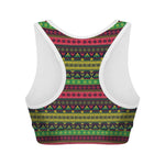 Native Indian Tribal Pattern Print Women's Sports Bra