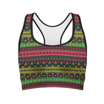 Native Indian Tribal Pattern Print Women's Sports Bra