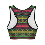 Native Indian Tribal Pattern Print Women's Sports Bra