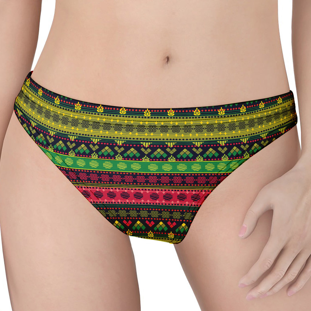 Native Indian Tribal Pattern Print Women's Thong