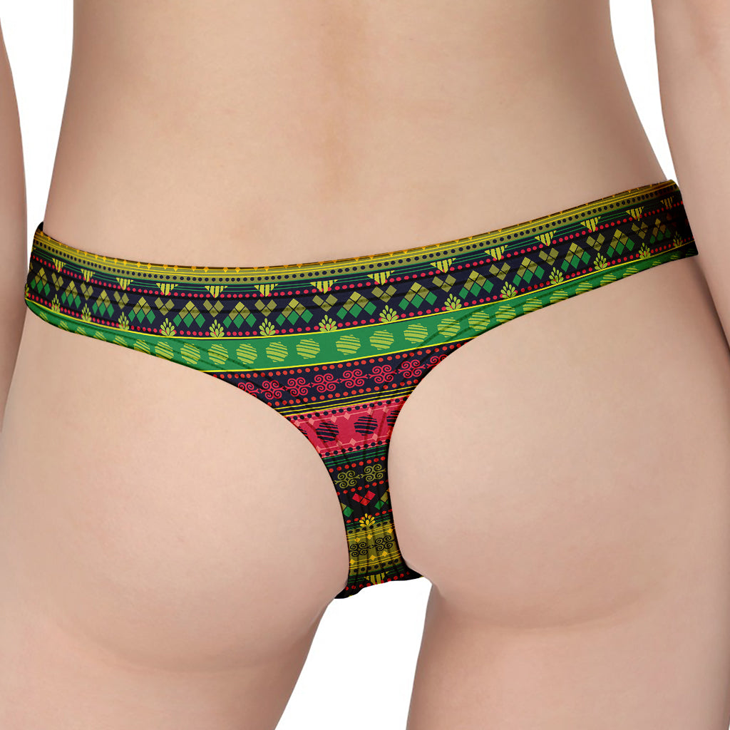 Native Indian Tribal Pattern Print Women's Thong