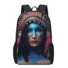 Native Indian Woman Portrait Print 17 Inch Backpack