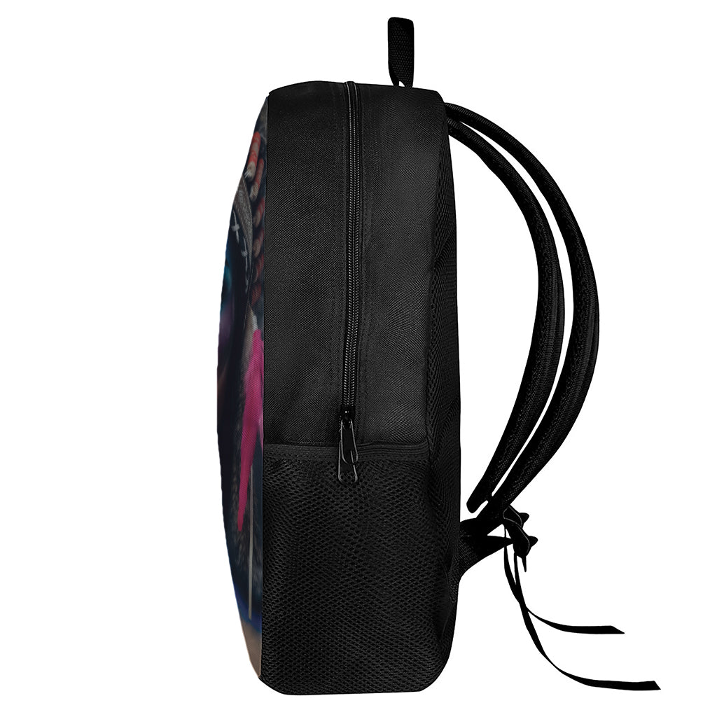 Native Indian Woman Portrait Print 17 Inch Backpack