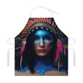 Native Indian Woman Portrait Print Adjustable Apron