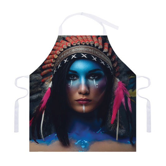 Native Indian Woman Portrait Print Adjustable Apron
