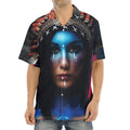 Native Indian Woman Portrait Print Aloha Shirt