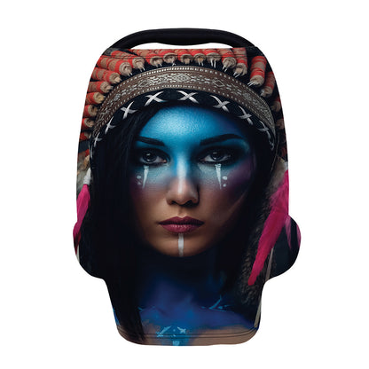 Native Indian Woman Portrait Print Baby Seat Cover