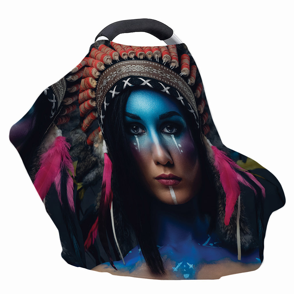 Native Indian Woman Portrait Print Baby Seat Cover
