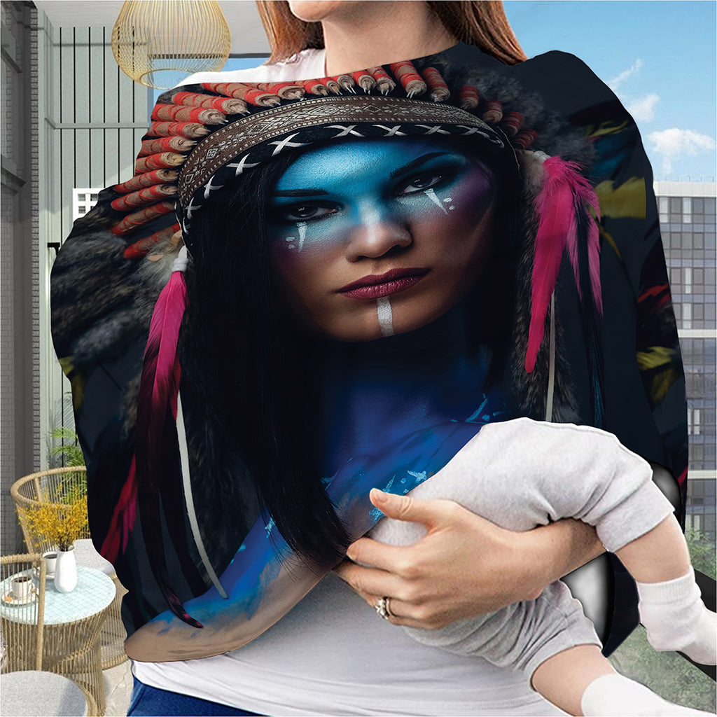Native Indian Woman Portrait Print Baby Seat Cover