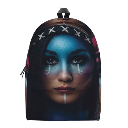 Native Indian Woman Portrait Print Backpack