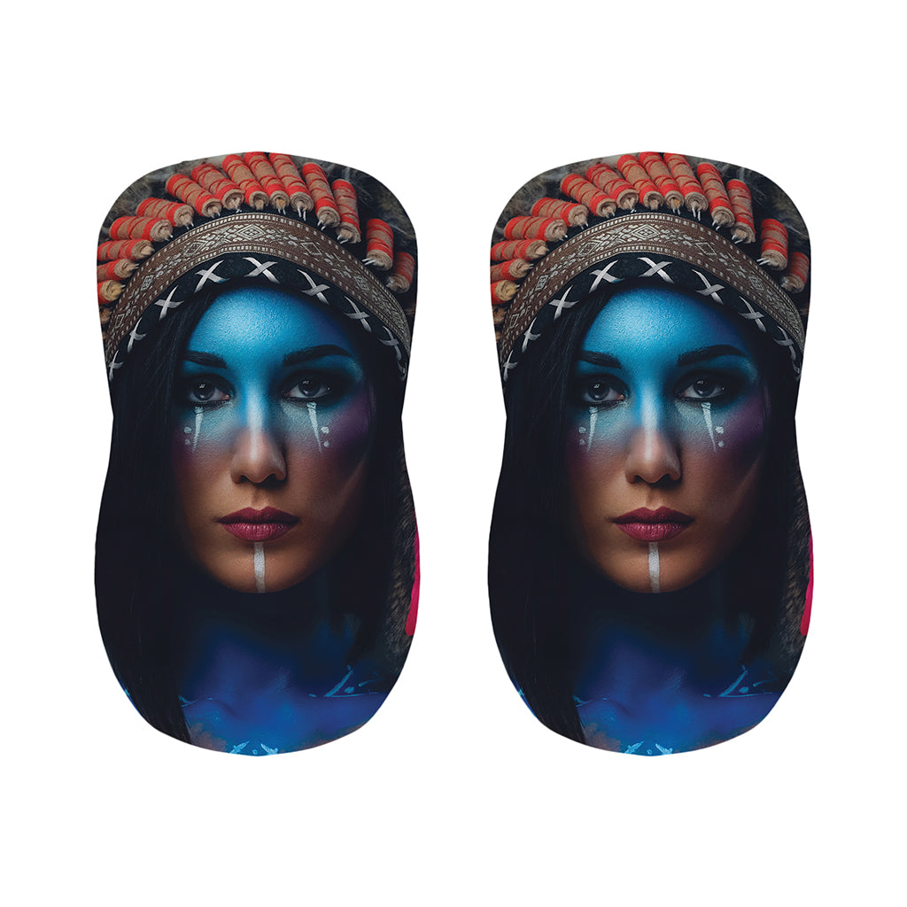 Native Indian Woman Portrait Print Bar Stool Covers