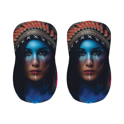 Native Indian Woman Portrait Print Bar Stool Covers