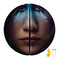 Native Indian Woman Portrait Print Basketball