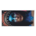 Native Indian Woman Portrait Print Beach Towel