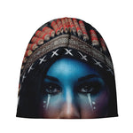 Native Indian Woman Portrait Print Beanie