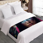 Native Indian Woman Portrait Print Bed Runner