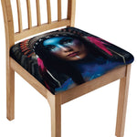 Native Indian Woman Portrait Print Chair Cushion Cover