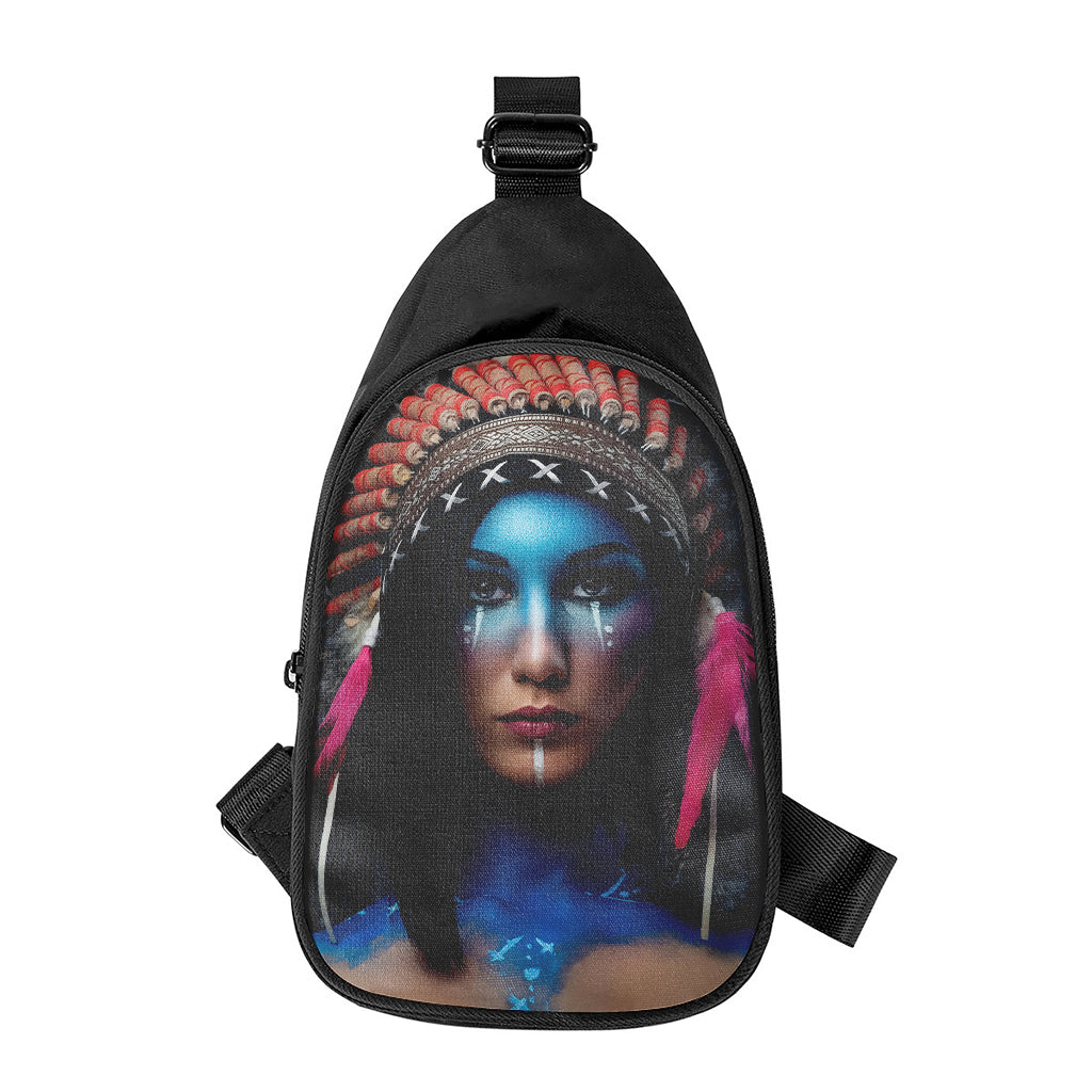 Native Indian Woman Portrait Print Chest Bag
