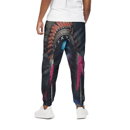 Native Indian Woman Portrait Print Cotton Pants