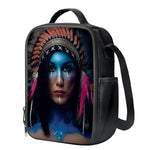 Native Indian Woman Portrait Print Crossbody Lunch Bag