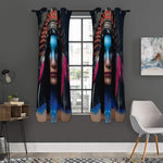 Native Indian Woman Portrait Print Curtain