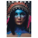 Native Indian Woman Portrait Print Curtain
