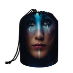 Native Indian Woman Portrait Print Drawstring Makeup Bag