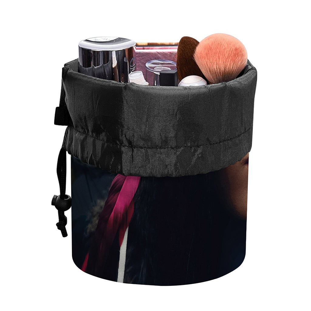 Native Indian Woman Portrait Print Drawstring Makeup Bag
