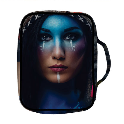 Native Indian Woman Portrait Print Front Pocket Bible Bag