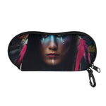 Native Indian Woman Portrait Print Glasses Case
