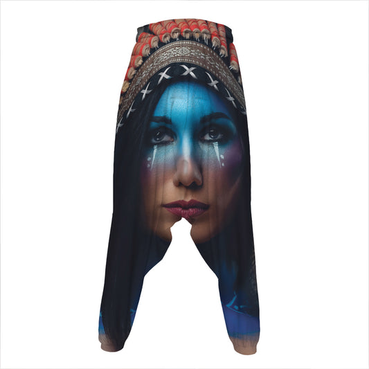 Native Indian Woman Portrait Print Hammer Pants