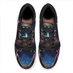 Native Indian Woman Portrait Print High Top Leather Sneakers